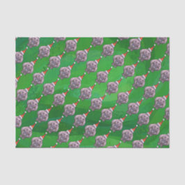 Papel De Seda Hipopótamo no teste padrão do chapéu do papai noel