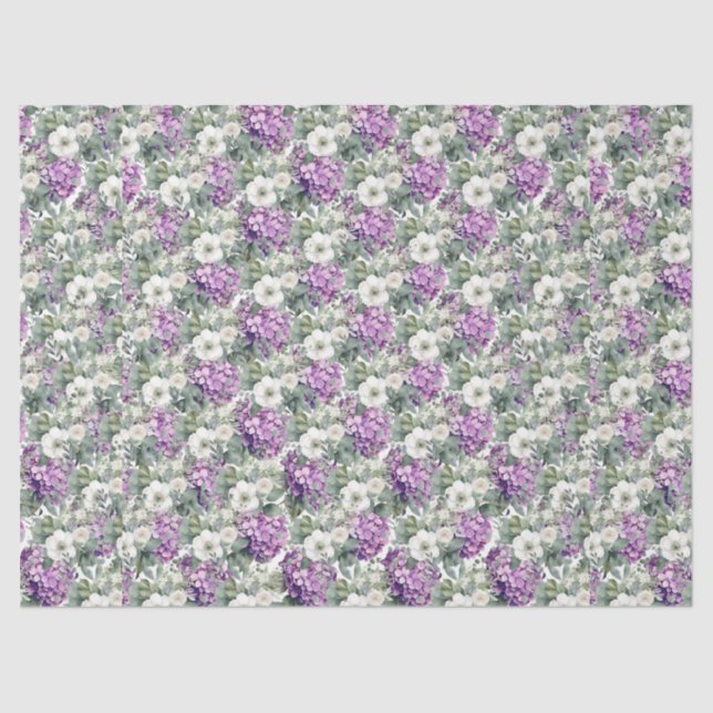 Papel De Seda Hipóteses de Lavanda bonito e Eucalyptus (Frente )