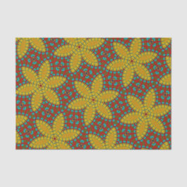 Papel De Seda Hippie Vermelho Azul Amarelo Verde Triquete Étnico