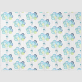 Papel De Seda Hippo Birthday - azul-macio