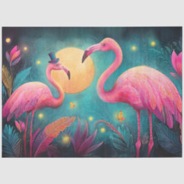 Papel De Seda História de Amor Decoupage Flamingo Heather Firefl