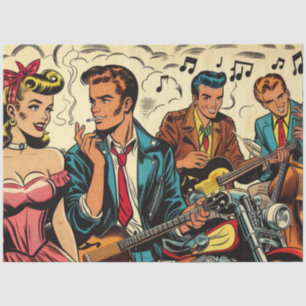 Papel De Seda histórias em quadrinhos Vintage Rock and Roll, 195