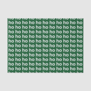 Papel De Seda Ho Ho Ho verde