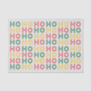 Papel De Seda Ho Ho Typografia Sweater de Natal