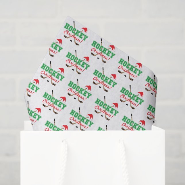 Papel De Seda Hockey com palitos de Natal (Sacola de presentes)