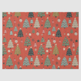 Papel De Seda Holiday Echoes-Red