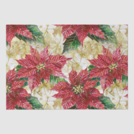 Papel De Seda Holiday Poinsettia