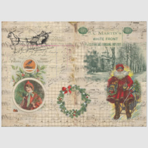 Papel De Seda Holiday Vintage Ephemera Decoupage Estilo Vitorian