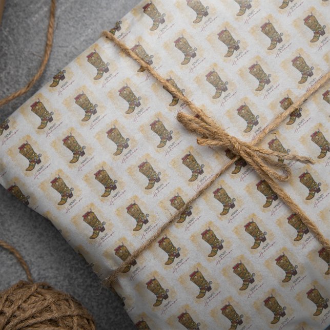 Papel De Seda Holidays, Natal, Luzes de Natal, Boot do Cowboy (Criador carregado)