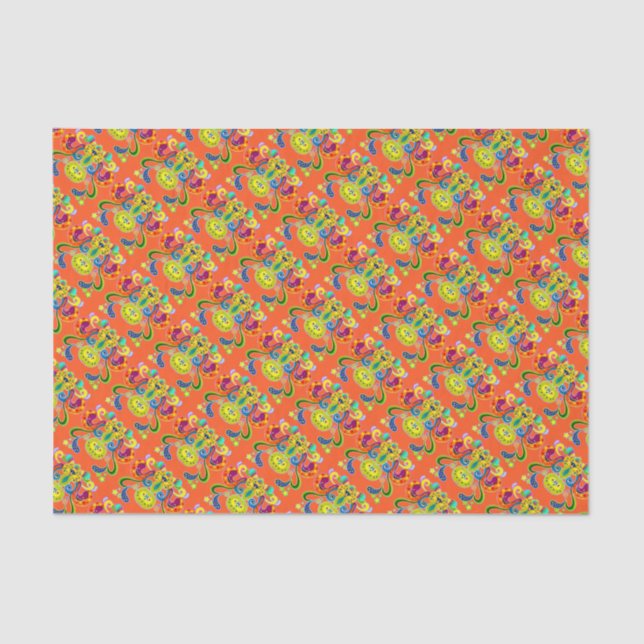 Papel De Seda holiES - abstrato feliz Vaca sagrada + suas ideias (Frente )