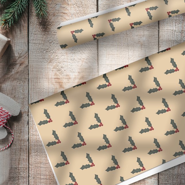 Papel De Seda Holly Berries Christmas - Holly Sprig (Criador carregado)