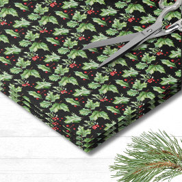 Papel De Seda Holly Christmas