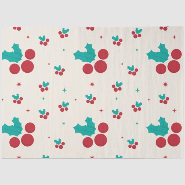Papel De Seda Holly Jolly Tissue Paper (Frente )