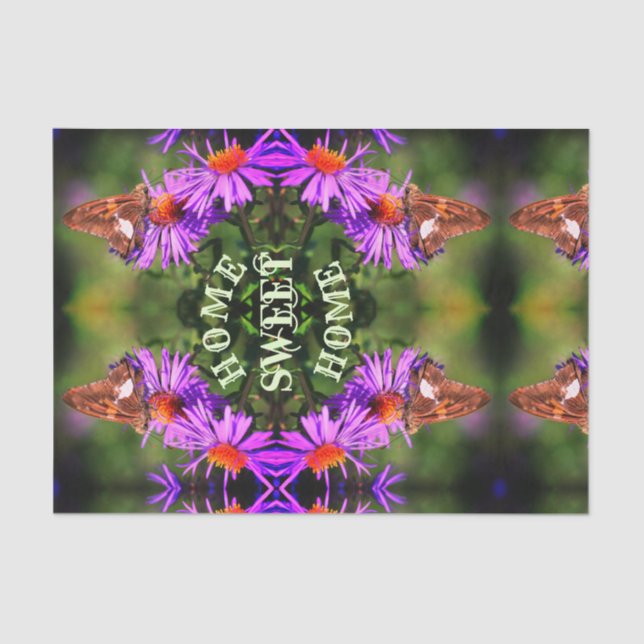 Papel De Seda Home Sweet Home Butterfly Decoupage (Frente )