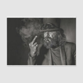 Papel De Seda Homem com barba suando