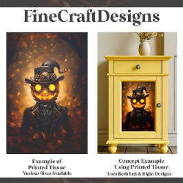 Papel De Seda Homem de Abóbora de Halloween Steampunk Divertido 