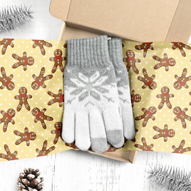 Papel De Seda Homem de Natal de Gengibre Amarelo (Criador carregado)