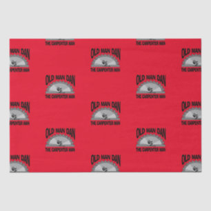 Papel De Seda Homem Velho Dan Carpenter Man Lumber Builder Engra