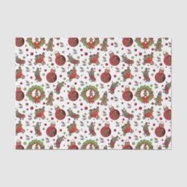 Papel De Seda Homens de Pão de Natal Bonito e Divertido