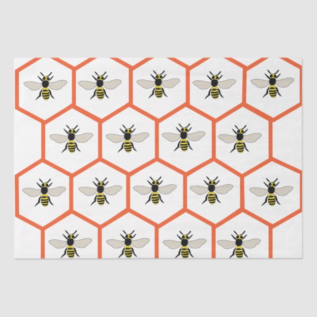 Papel De Seda Honey Beeycomb Beekeeper (Frente )