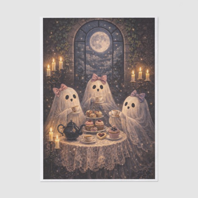 Papel De Seda Hora do Chá Fantasmagórica (Frente )