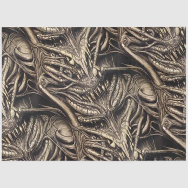 Papel De Seda Horror Gótico Assustador Biomatter (Frente )