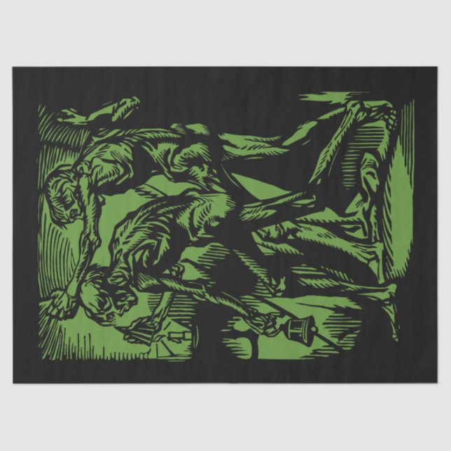 Papel De Seda Horrores de Mineiros Mortos no Dia das Bruxas (Frente )