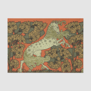 Papel De Seda Horse Medieval Arts Artesanatos Art Nouveau