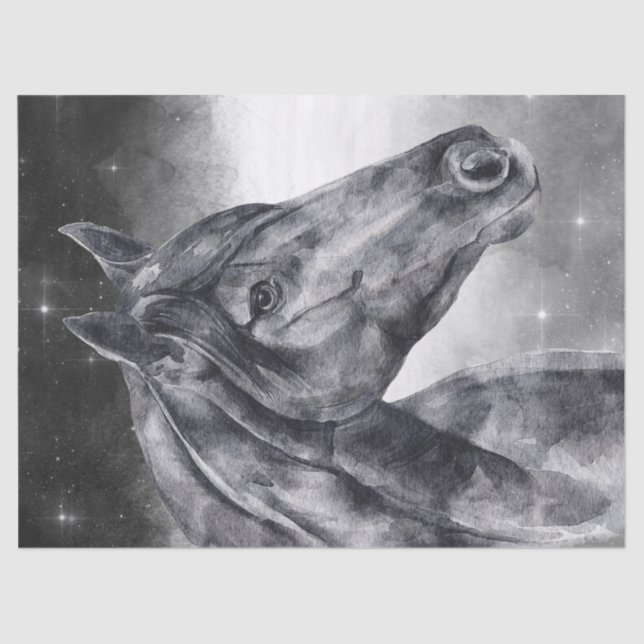 Papel De Seda Horse Watercolor (Frente )