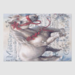 Papel De Seda Horse Winter Christmas Watercolor<br><div class="desc">Horse Winter Christmas Watercolor</div>