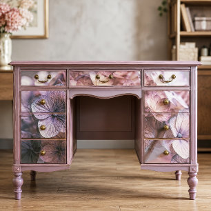 Papel De Seda Hortênsia Malva Rosa Empoeirada Temperamental Deco