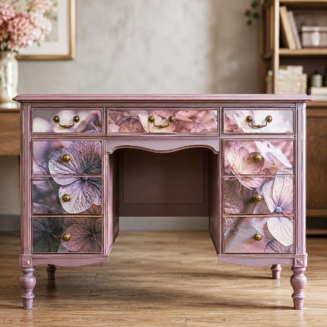 Papel De Seda Hortênsia Malva Rosa Empoeirada Temperamental Deco (Criador carregado)
