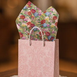 Papel De Seda Hortênsia Rosa Antiga Floral Arte de Decoupagem