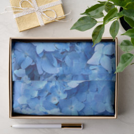 Papel De Seda Hortênsias Azuis Flores Reais