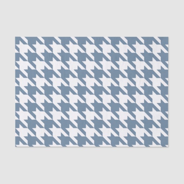 Papel De Seda Houndstooth elegante cinzento francês (Frente )