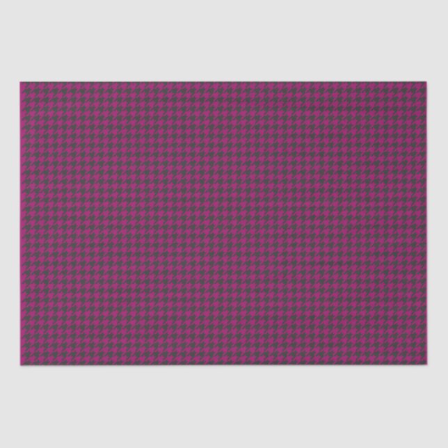 Papel De Seda Houndstooth-Magenta- (Frente )