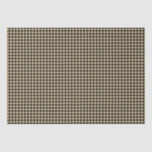 Papel De Seda Houndstooth - Taupe Pálido - (Frente )