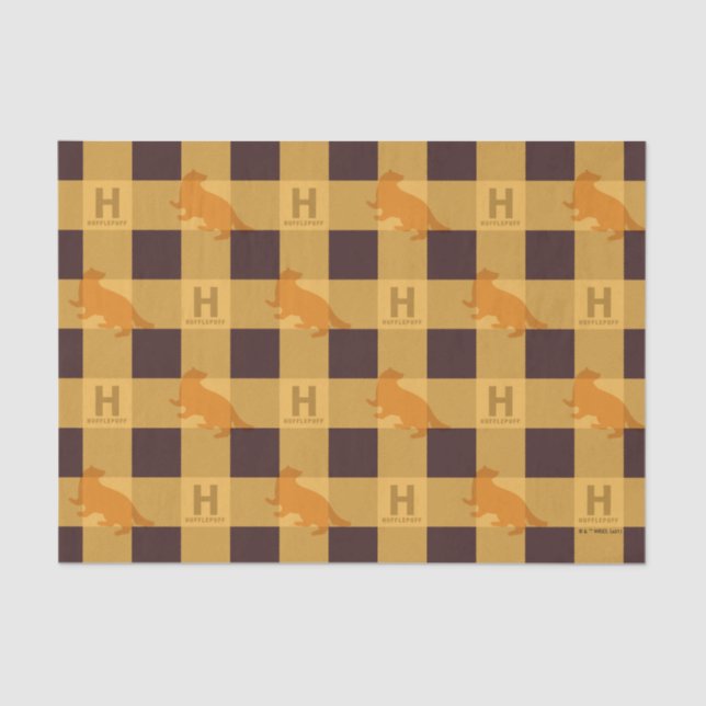 Papel De Seda HUFFLEPUFF™ Check Plaid Pattern (Frente )