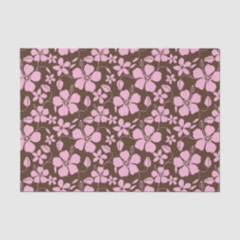 PAPEL DE SEDA HULA HAVAIANA (HIBÍSCUS) MARROM/ROSA