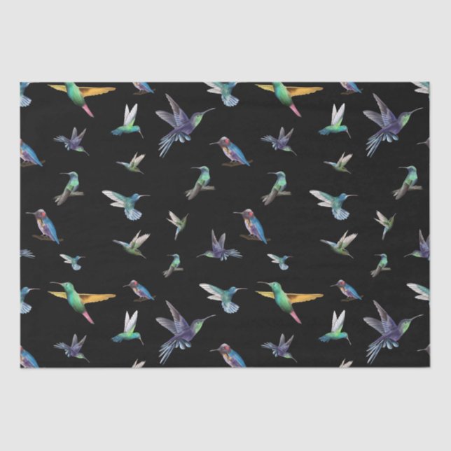 Papel De Seda Hummingbird Eisvogel Life Watercolor  (Frente )