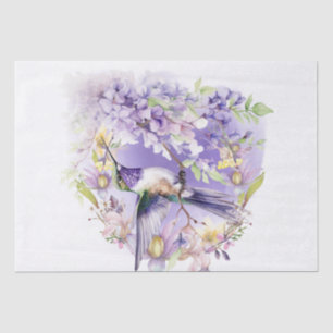 Papel De Seda Hummingbird Floral Watercolor