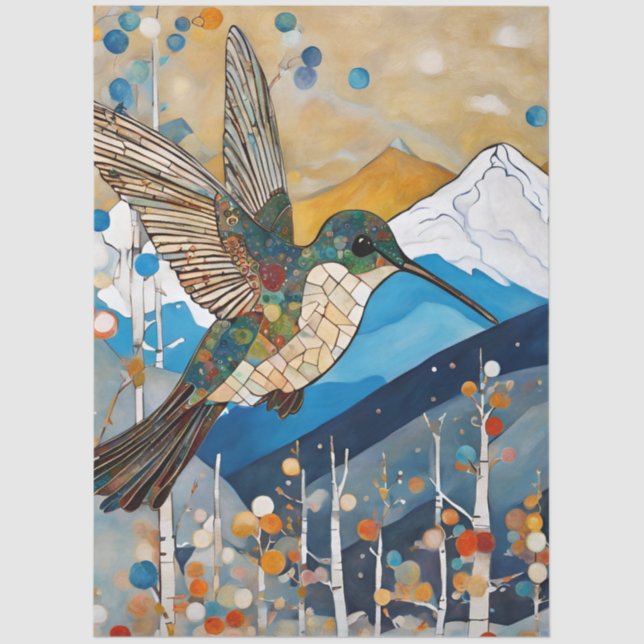 Papel De Seda Hummingbird Happy Decoupage (Frente )