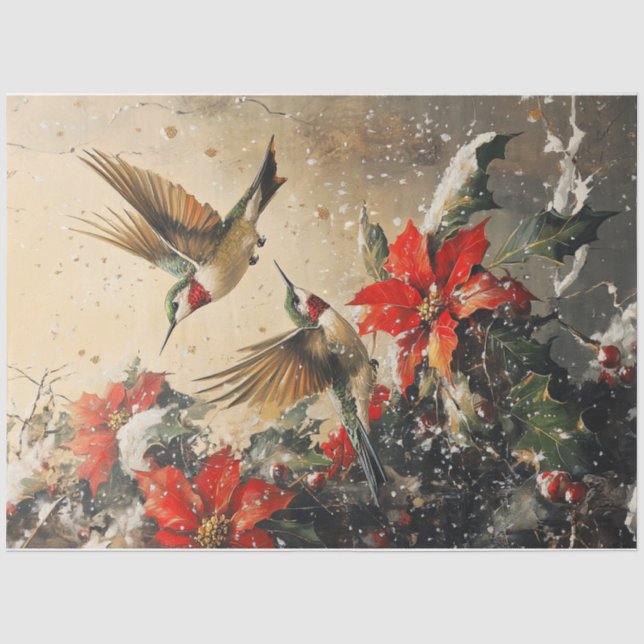 Papel De Seda Hummingbird Natal (Frente )
