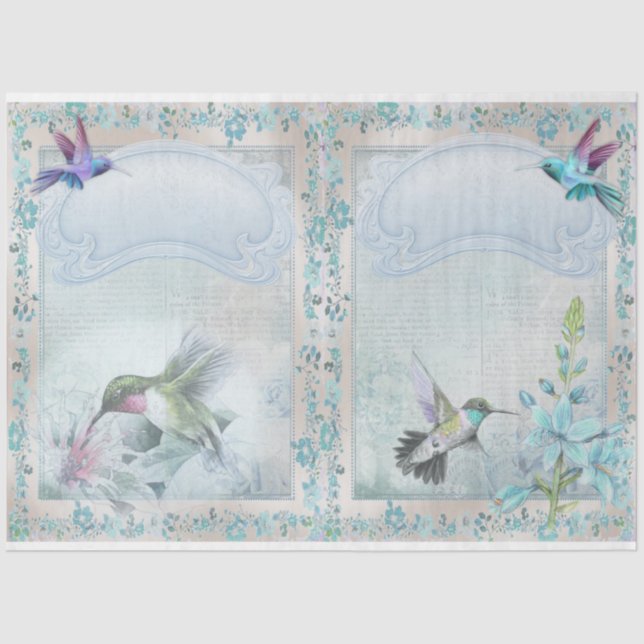 Papel De Seda Hummingbird Series Design 5 (Frente )