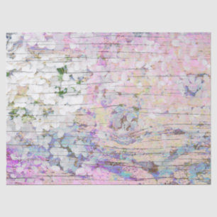 Papel De Seda Hydrangea Floral Pink Country Vintage Madeira