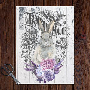 Papel De Seda Hydrangea Floral Rabbit Francês