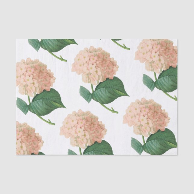 Papel De Seda Hydrangea Flower Pattern (Frente )