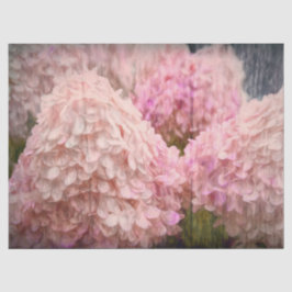Papel De Seda Hydrangea Vintage Blush Floral Cor-de-rosa Desumid
