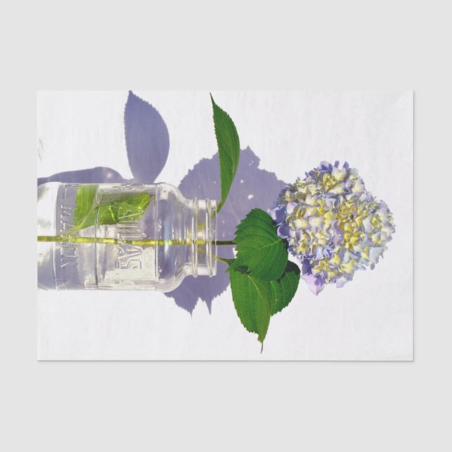 Papel De Seda hydrangeas & mason jar (Frente )