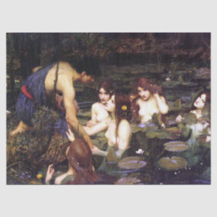 Papel De Seda Hylas e Ninfas, por J W Waterhouse Decoupage
